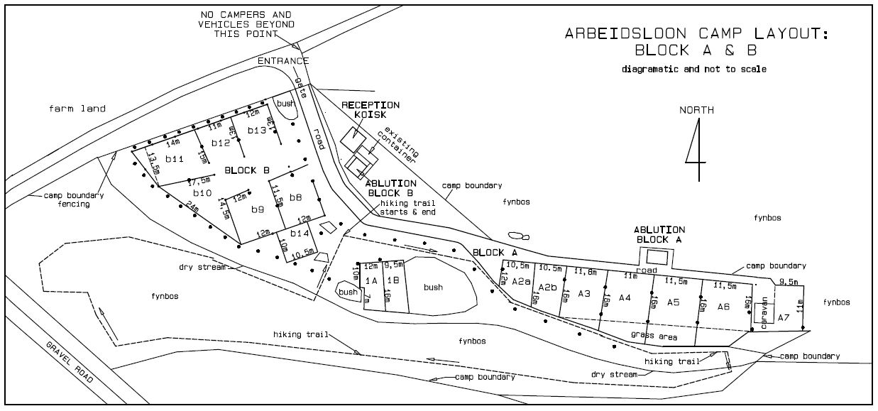 Arbeidsloon campsite map
